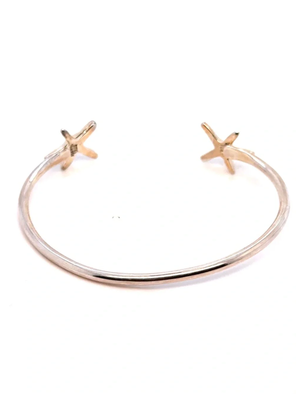 Sterling‎ Silver 925 Starfish Open Cuff Bracelet